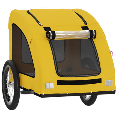 vidaXL Remorque de vélo pour animaux de compagnie jaune