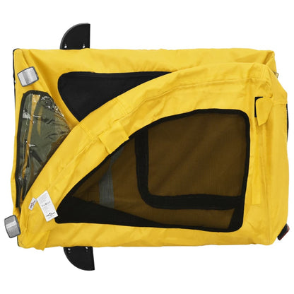 vidaXL Remorque de vélo pour animaux de compagnie jaune