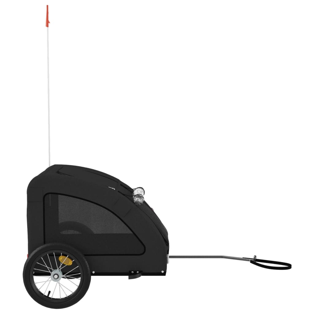 vidaXL Remorque de vélo pour animaux de compagnie noir