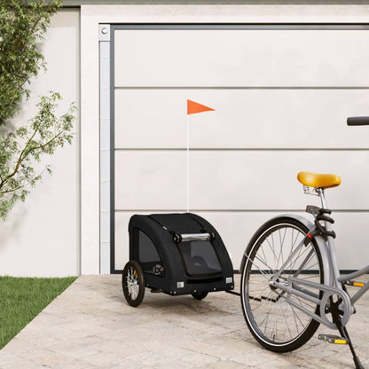 vidaXL Remorque de vélo pour animaux de compagnie noir