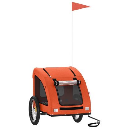 vidaXL Remorque de vélo pour animaux de compagnie orange