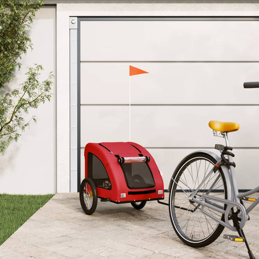 vidaXL Remorque de vélo pour animaux de compagnie rouge