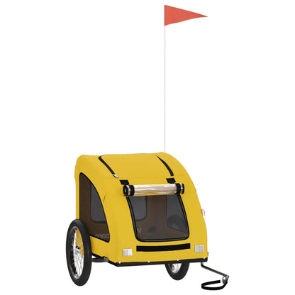 vidaXL Remorque de vélo pour animaux de compagnie jaune