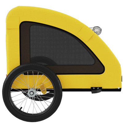 vidaXL Remorque de vélo pour animaux de compagnie jaune