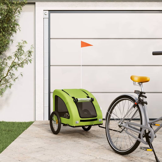 vidaXL Remorque de vélo pour animaux de compagnie vert