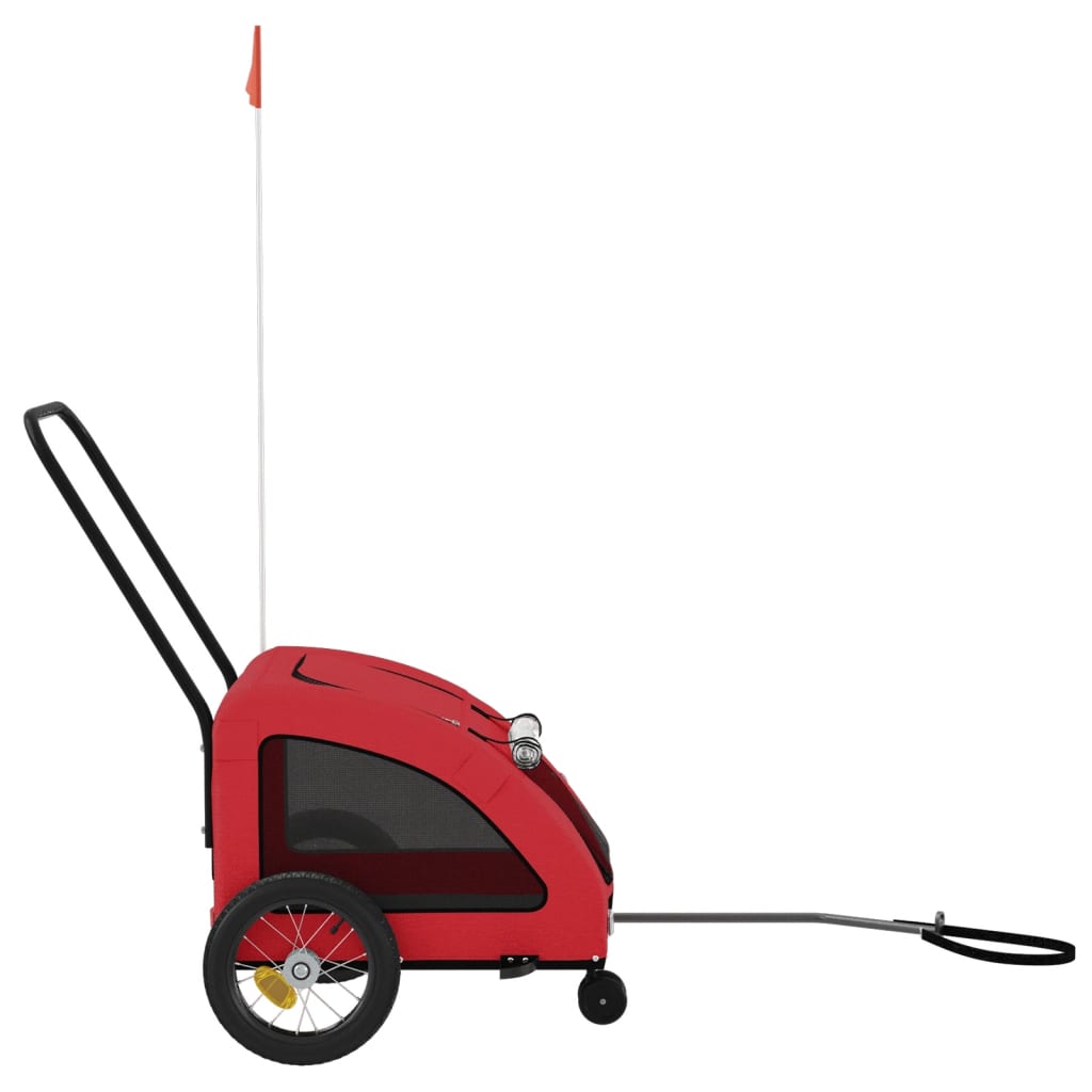 vidaXL Remorque de vélo pour animaux de compagnie rouge