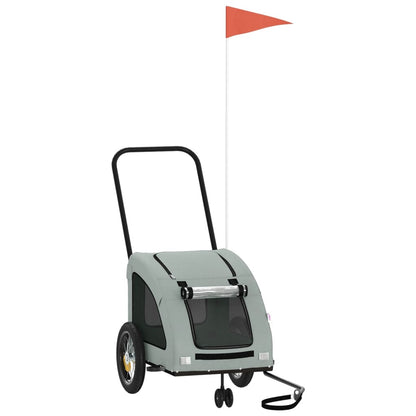 vidaXL Remorque de vélo pour animaux de compagnie gris