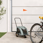 vidaXL Remorque de vélo pour animaux de compagnie gris