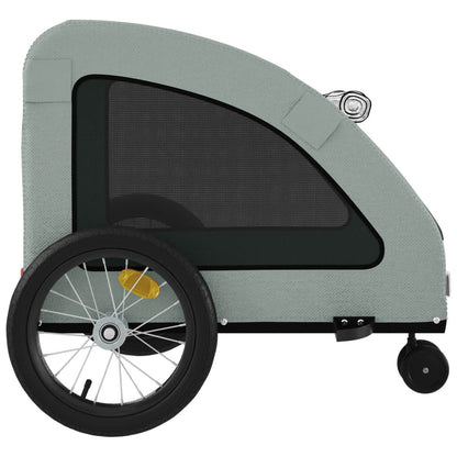 vidaXL Remorque de vélo pour animaux de compagnie gris