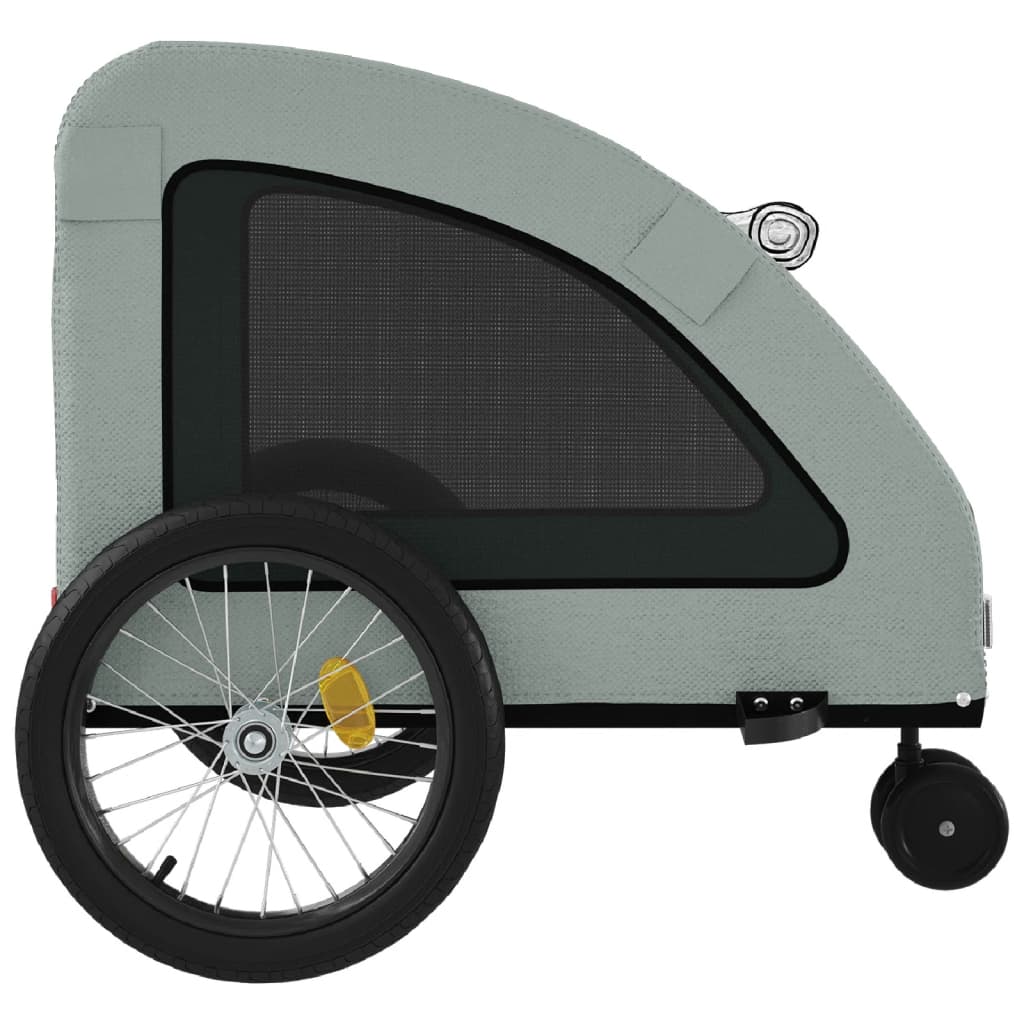 vidaXL Remorque de vélo pour animaux de compagnie gris