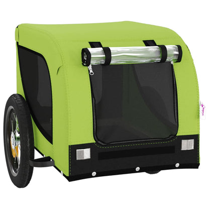 vidaXL Remorque de vélo pour animaux de compagnie vert et noir