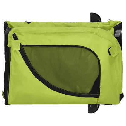 vidaXL Remorque de vélo pour animaux de compagnie vert et noir
