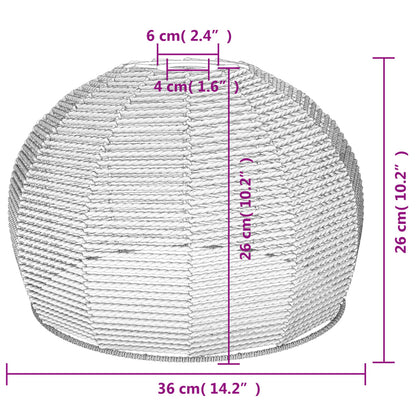 vidaXL Abat-jour de plafonnier Ø36x26 cm fer et papier