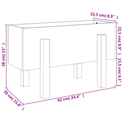 vidaXL Jardinière 62x30x38 cm bois massif douglas