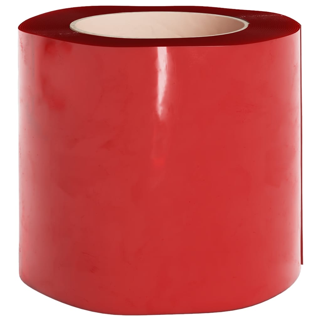vidaXL Rideau de porte rouge 200 mmx1,6 mm 25 m PVC