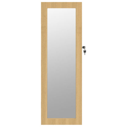 vidaXL Armoire à bijoux avec miroir murale 30x8,5x90 cm