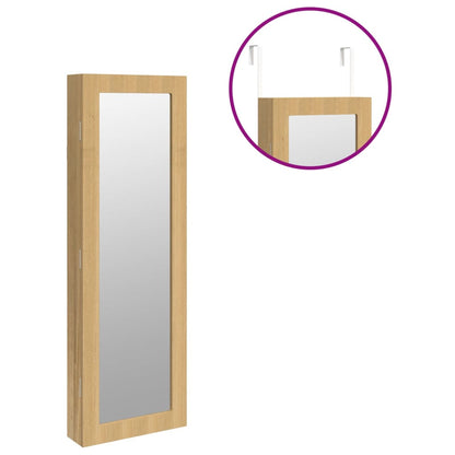 vidaXL Armoire à bijoux avec miroir murale 30x8,5x90 cm