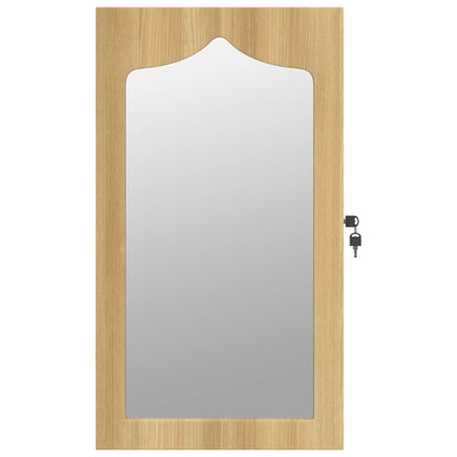 vidaXL Armoire à bijoux avec miroir murale 37,5x10x67 cm