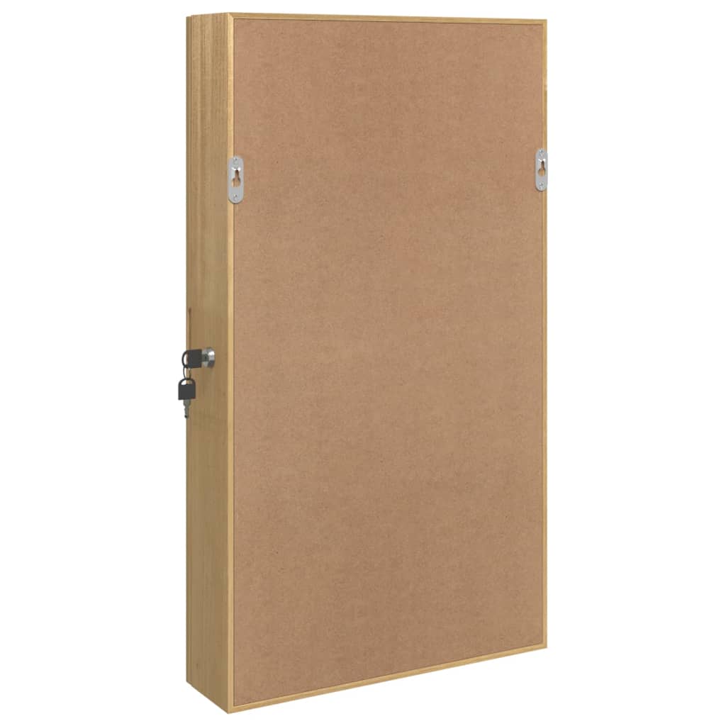 vidaXL Armoire à bijoux avec miroir murale 37,5x10x67 cm