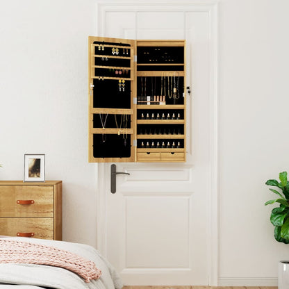 vidaXL Armoire à bijoux avec miroir et éclairage LED mural