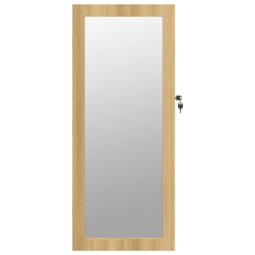 vidaXL Armoire à bijoux avec miroir et éclairage LED mural