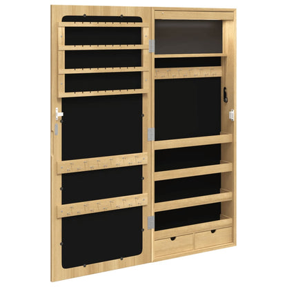 vidaXL Armoire à bijoux avec miroir et éclairage LED mural