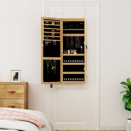 vidaXL Armoire à bijoux avec miroir et éclairage LED mural