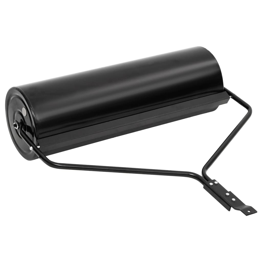 vidaXL Rouleau à gazon de jardin noir 63 L fer