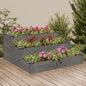 vidaXL Lit surélevé de jardin gris 120x120x56 cm bois massif de sapin