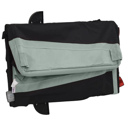 vidaXL Remorque de vélo noir et gris 30 kg fer