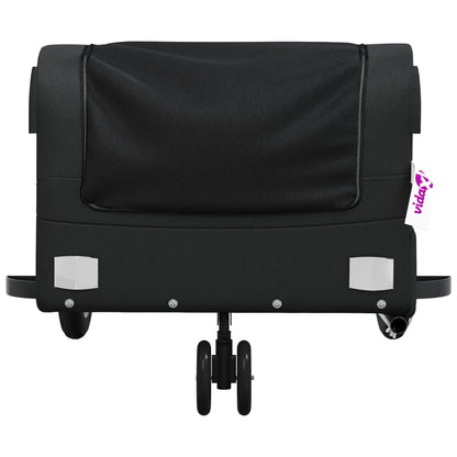 vidaXL Remorque de vélo noir 30 kg fer
