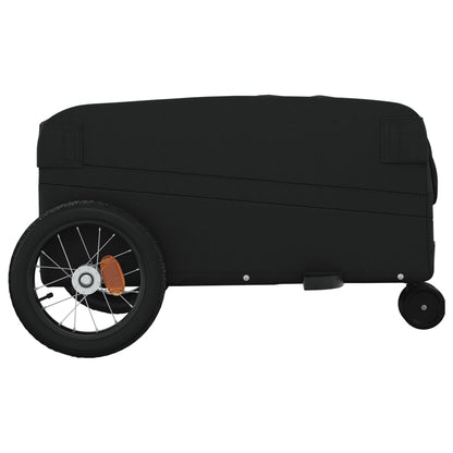 vidaXL Remorque de vélo noir 30 kg fer