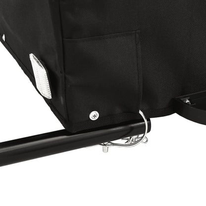 vidaXL Remorque de vélo noir et bleu 45 kg fer