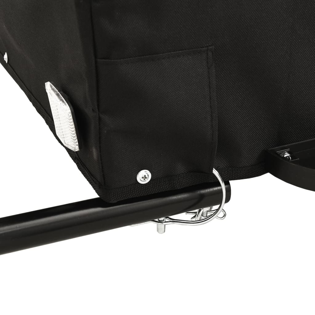 vidaXL Remorque de vélo noir et bleu 30 kg fer