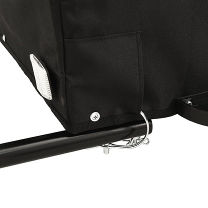 vidaXL Remorque de vélo noir et bleu 30 kg fer