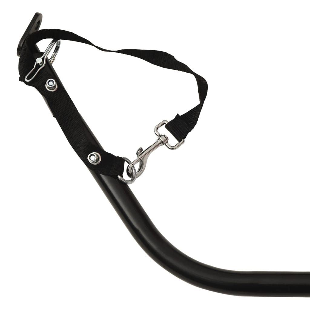 vidaXL Remorque de vélo noir et bleu 30 kg fer