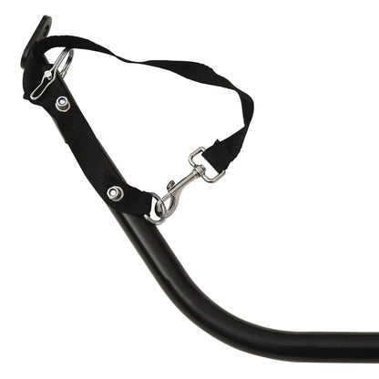 vidaXL Remorque de vélo noir et bleu 30 kg fer