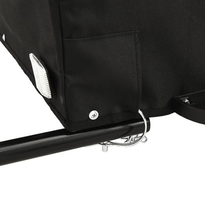 vidaXL Remorque de vélo noir et bleu 45 kg fer