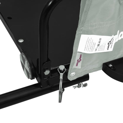 vidaXL Remorque de vélo gris tissu oxford et fer