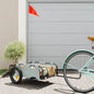 vidaXL Remorque de vélo gris tissu oxford et fer