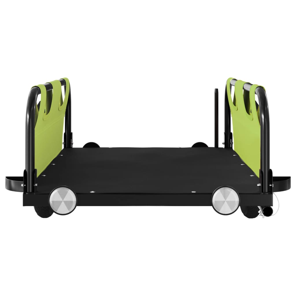 vidaXL Remorque de vélo vert tissu oxford et fer