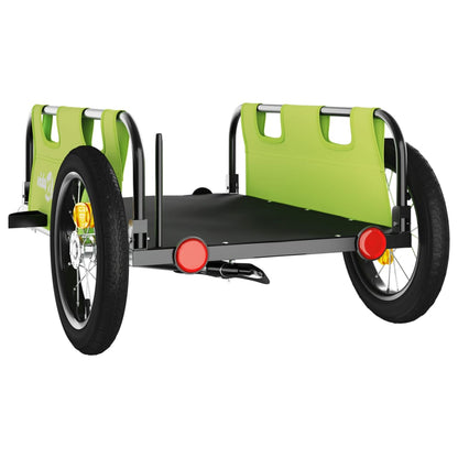 vidaXL Remorque de vélo vert tissu oxford et fer