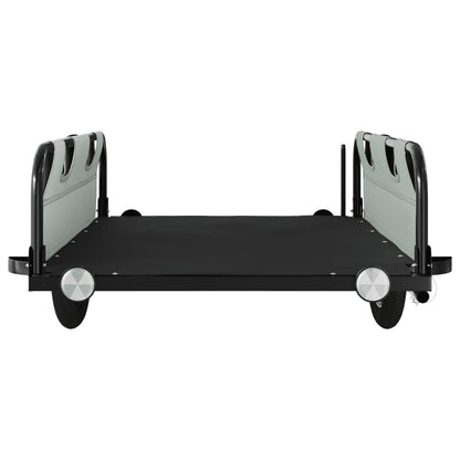 vidaXL Remorque de vélo gris tissu oxford et fer