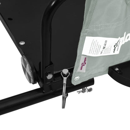 vidaXL Remorque de vélo gris tissu oxford et fer