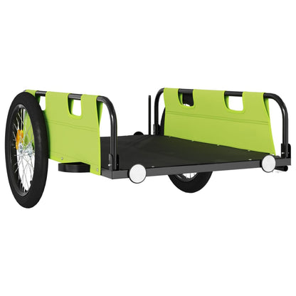 vidaXL Remorque de vélo vert tissu oxford et fer