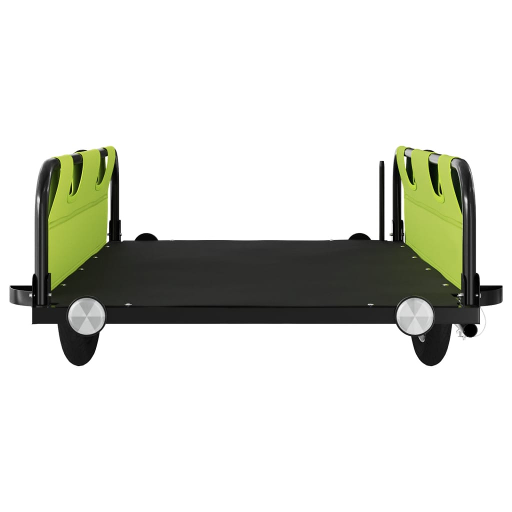 vidaXL Remorque de vélo vert tissu oxford et fer