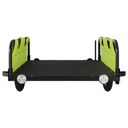 vidaXL Remorque de vélo vert tissu oxford et fer