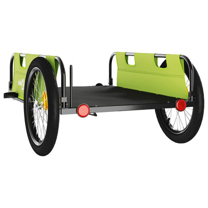 vidaXL Remorque de vélo vert tissu oxford et fer