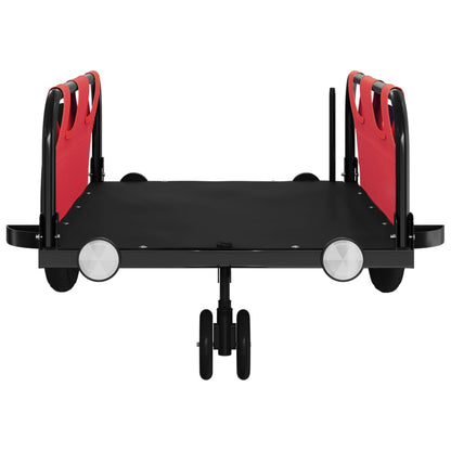 vidaXL Remorque de vélo rouge tissu oxford et fer
