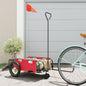 vidaXL Remorque de vélo rouge tissu oxford et fer
